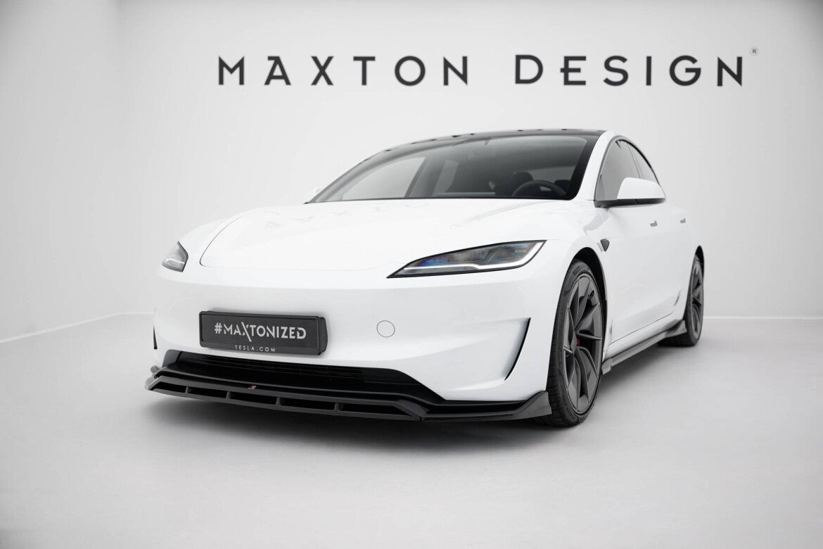 Frontlippe V.1 passend für Tesla Model 3 Performance Mk1 FL schwarz Hochglanz