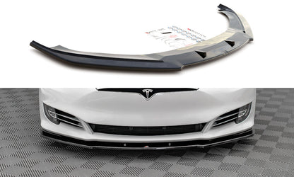Frontlippe V.1 passend für Tesla Model S FL schwarz Hochglanz