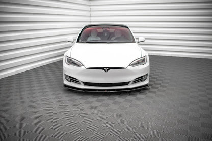 Frontlippe V.1 passend für Tesla Model S FL schwarz Hochglanz