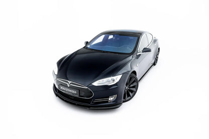 Frontlippe V.1 passend für Tesla Model S Mk1 schwarz Hochglanz