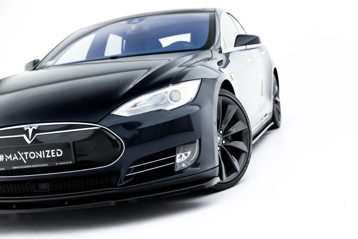 Frontlippe V.1 passend für Tesla Model S Mk1 schwarz Hochglanz