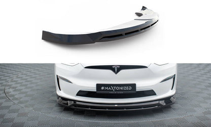 Frontlippe V.1 passend für Tesla Model X Mk1 FL schwarz Hochglanz