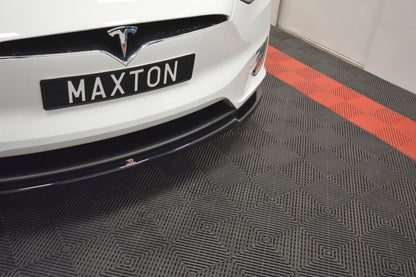 Frontlippe V.1 passend für Tesla MODEL X schwarz Hochglanz