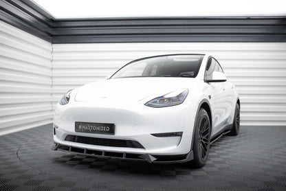 Frontlippe V.1 passend für Tesla Model Y schwarz Hochglanz