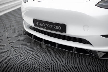 Frontlippe V.1 passend für Tesla Model Y schwarz Hochglanz