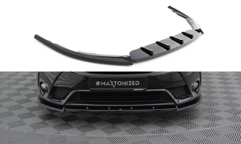 Frontlippe V.1 passend für Toyota Avensis Mk3 FL schwarz Hochglanz