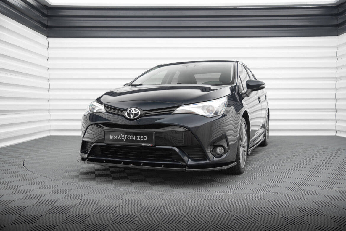 Frontlippe V.1 passend für Toyota Avensis Mk3 FL schwarz Hochglanz
