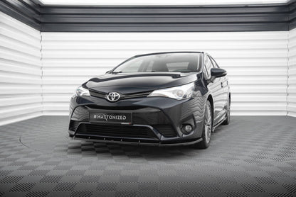 Frontlippe V.1 passend für Toyota Avensis Mk3 FL schwarz Hochglanz