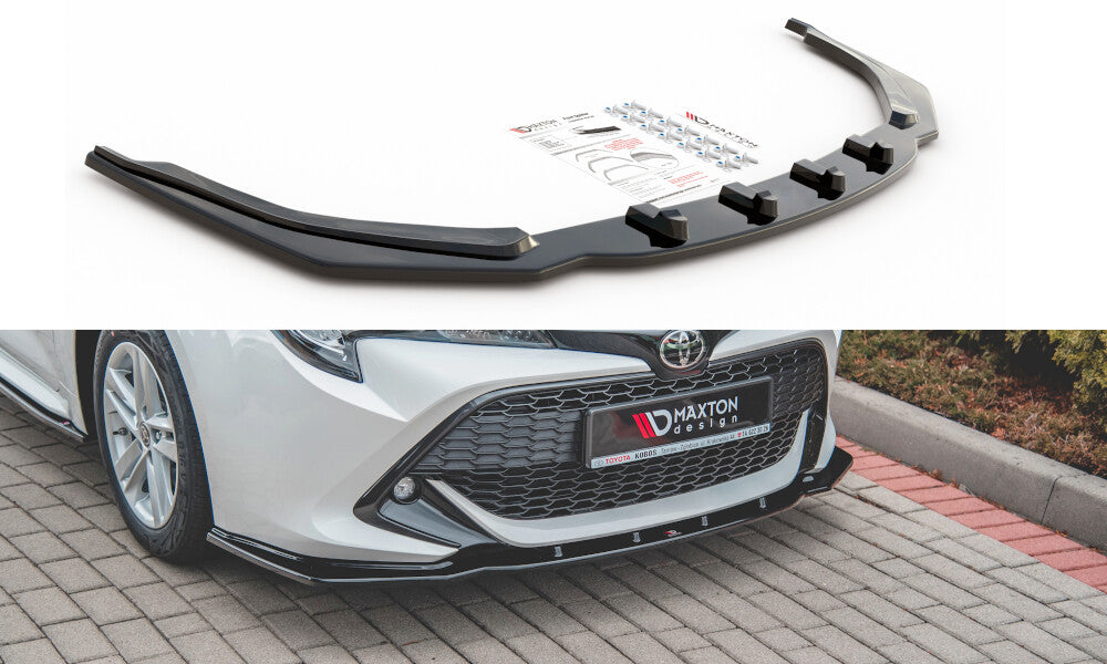 Frontlippe V.1 passend für Toyota Corolla XII Touring Sports/ Hatchback schwarz Hochglanz
