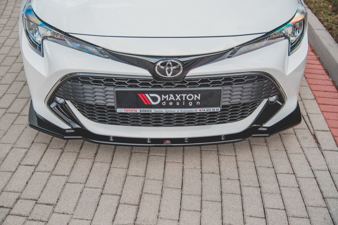Frontlippe V.1 passend für Toyota Corolla XII Touring Sports/ Hatchback schwarz Hochglanz