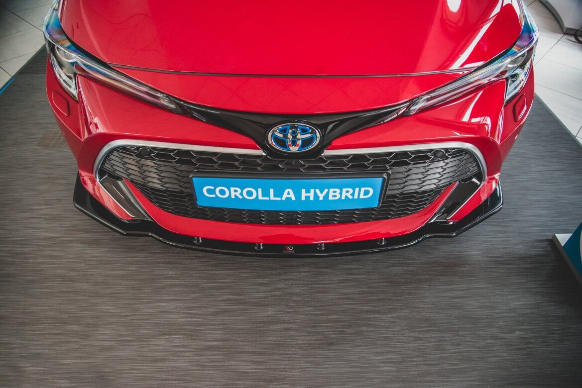 Frontlippe V.1 passend für Toyota Corolla XII Touring Sports/ Hatchback schwarz Hochglanz