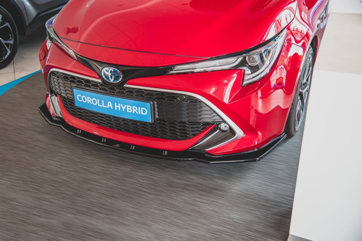Frontlippe V.1 passend für Toyota Corolla XII Touring Sports/ Hatchback schwarz Hochglanz