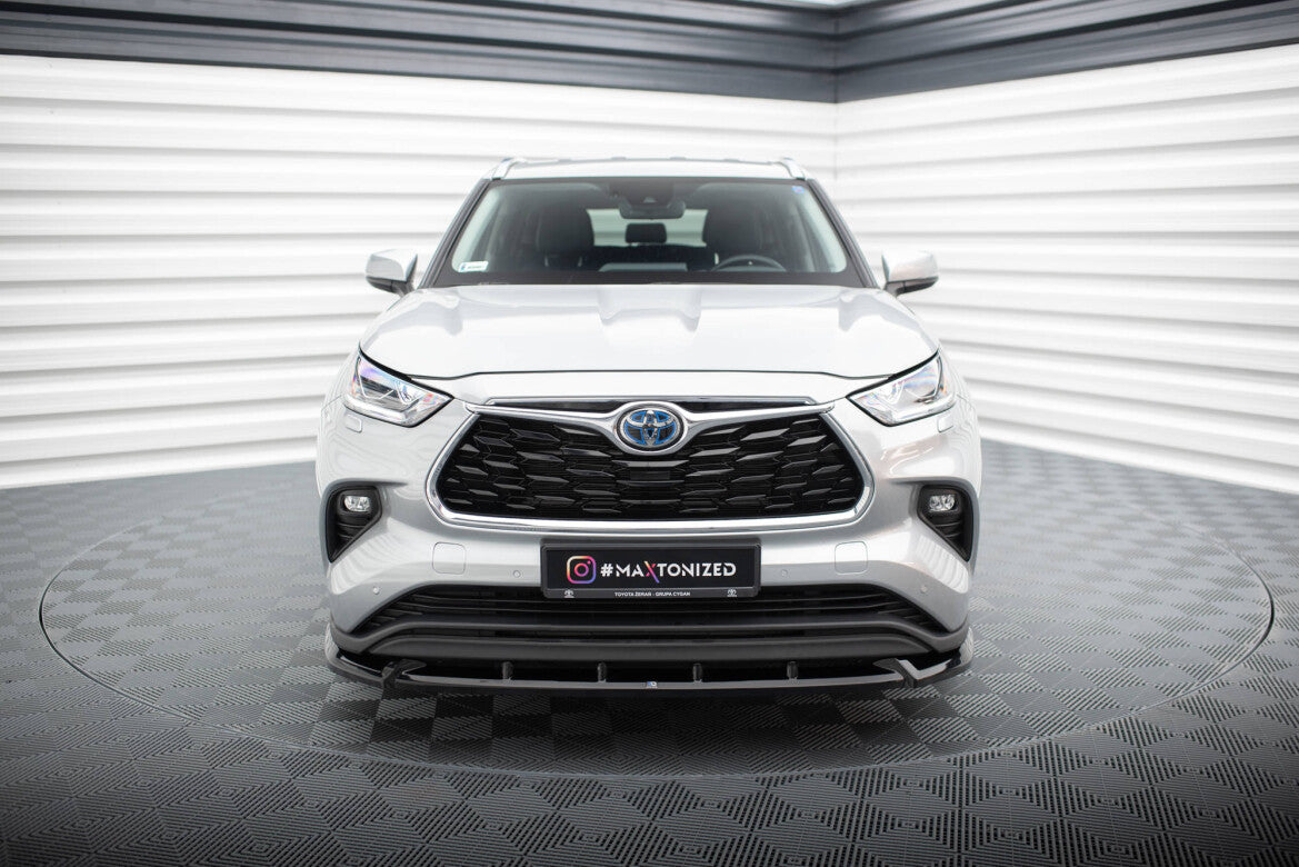 Frontlippe V.1 passend für Toyota Highlander Mk4 schwarz Hochglanz