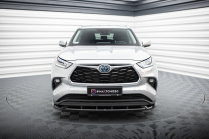 Frontlippe V.1 passend für Toyota Highlander Mk4 schwarz Hochglanz