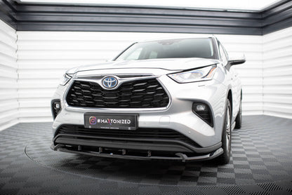 Frontlippe V.1 passend für Toyota Highlander Mk4 schwarz Hochglanz