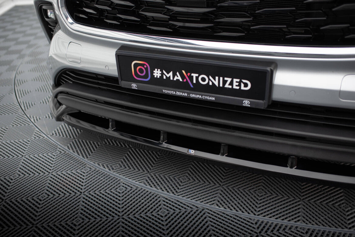 Frontlippe V.1 passend für Toyota Highlander Mk4 schwarz Hochglanz