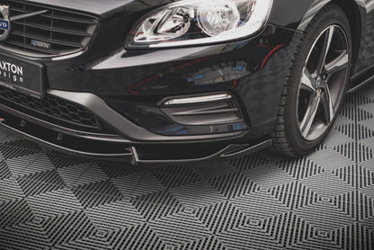 Frontlippe V.1 passend für Volvo S60 R-Design Mk2 FL schwarz Hochglanz
