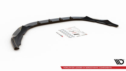 Frontlippe V.1 passend für Volvo S60 R-Design Mk2 FL schwarz Hochglanz
