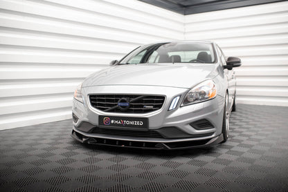 Frontlippe V.1 passend für Volvo S60 R-Design Mk2 schwarz Hochglanz