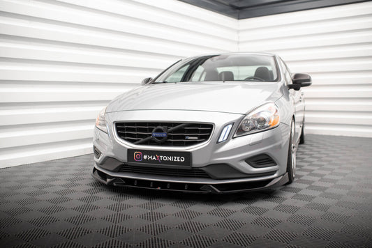 Frontlippe V.1 passend für Volvo S60 R-Design Mk2 schwarz Hochglanz