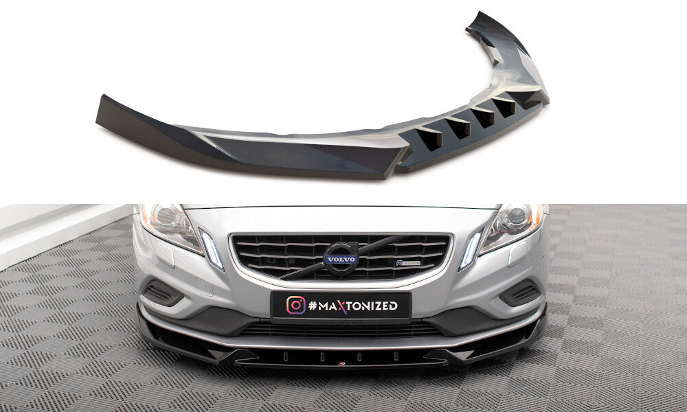 Frontlippe V.1 passend für Volvo S60 R-Design Mk2 schwarz Hochglanz
