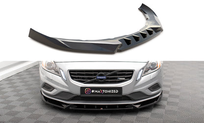 Frontlippe V.1 passend für Volvo S60 R-Design Mk2 schwarz Hochglanz