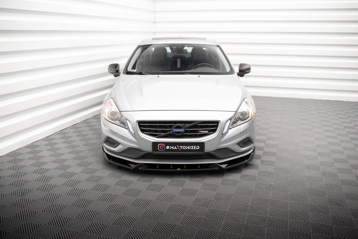 Frontlippe V.1 passend für Volvo S60 R-Design Mk2 schwarz Hochglanz