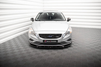Frontlippe V.1 passend für Volvo S60 R-Design Mk2 schwarz Hochglanz