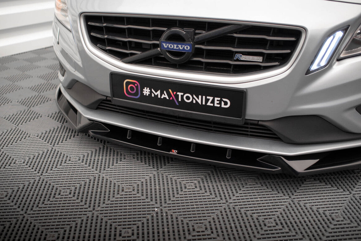 Frontlippe V.1 passend für Volvo S60 R-Design Mk2 schwarz Hochglanz