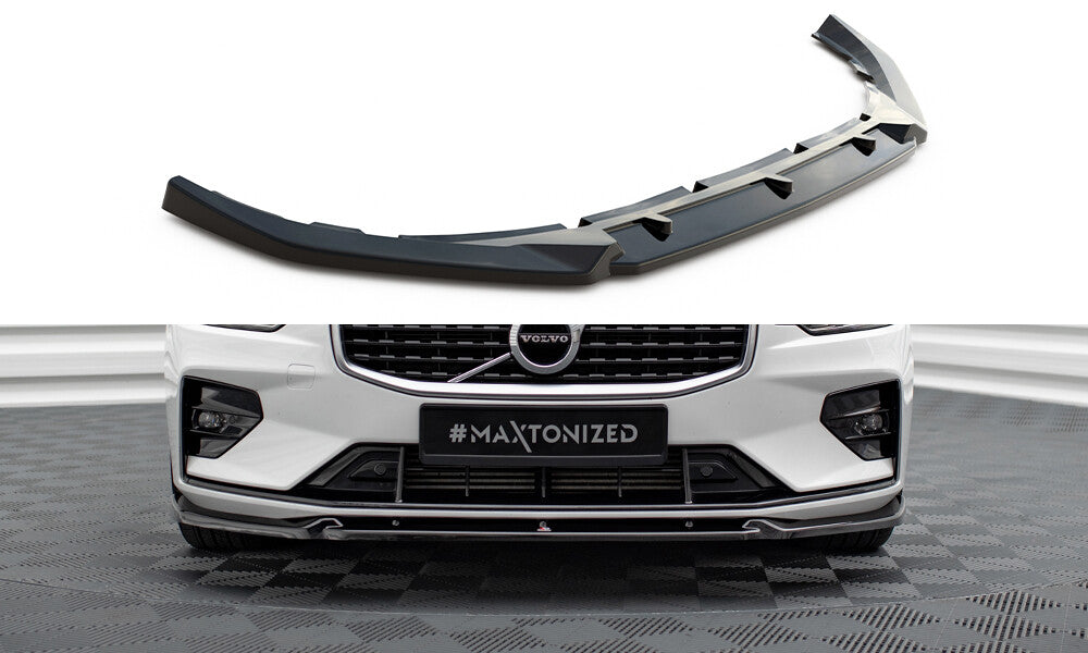 Frontlippe V.1 passend für Volvo S60/V60 R-Design Mk3 schwarz Hochglanz