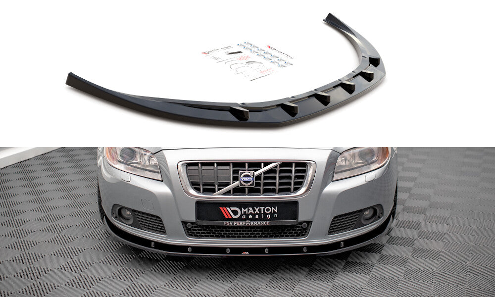 Frontlippe V.1 passend für Volvo V70 Mk3 schwarz Hochglanz