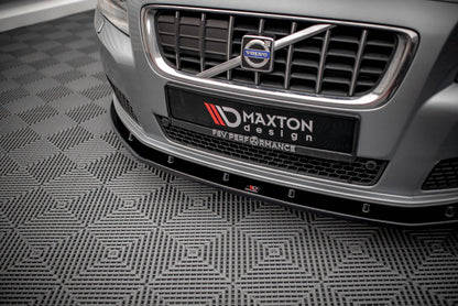 Frontlippe V.1 passend für Volvo V70 Mk3 schwarz Hochglanz
