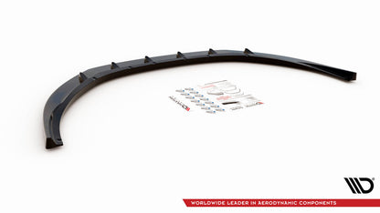 Frontlippe V.1 passend für Volvo V70 Mk3 schwarz Hochglanz