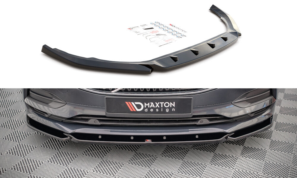 Frontlippe V.1 passend für Volvo V90 Mk2 schwarz Hochglanz