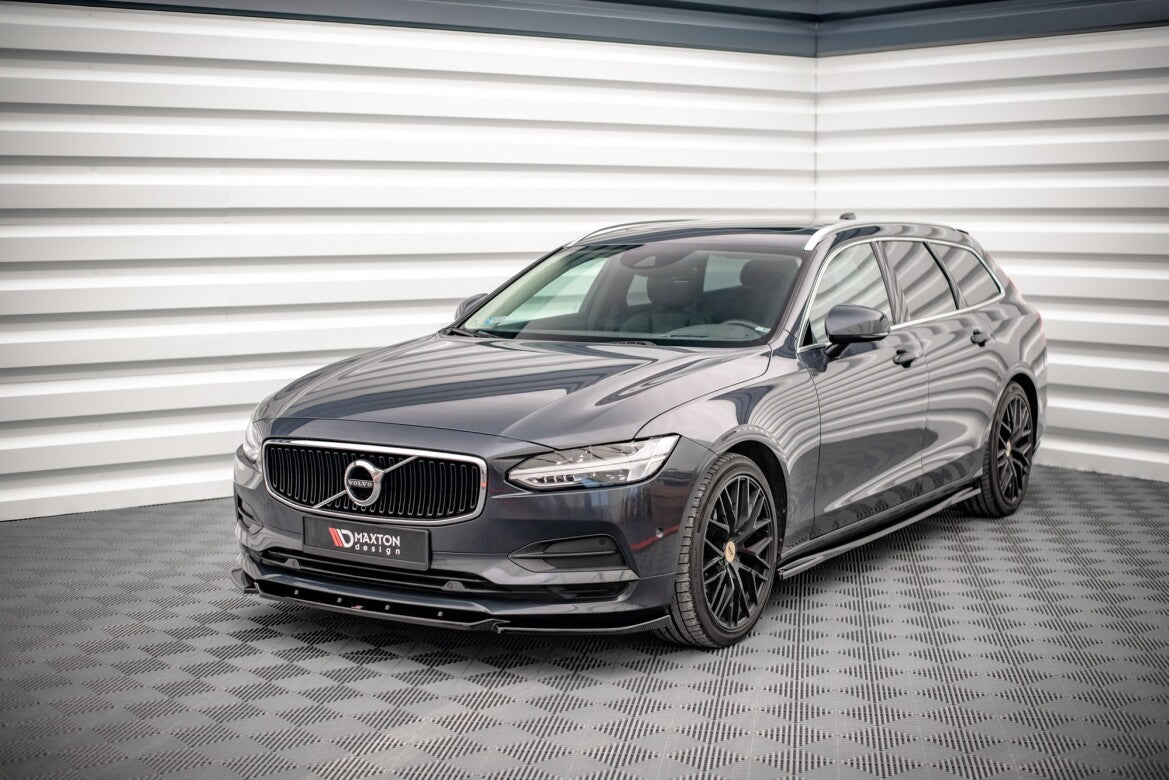 Frontlippe V.1 passend für Volvo V90 Mk2 schwarz Hochglanz