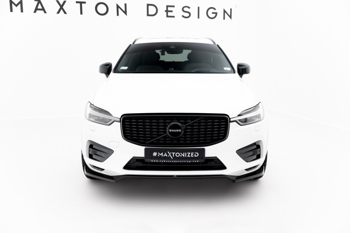 Frontlippe V.1 passend für Volvo XC60 Mk2 R-Design schwarz Hochglanz
