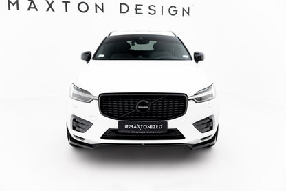 Frontlippe V.1 passend für Volvo XC60 Mk2 R-Design schwarz Hochglanz