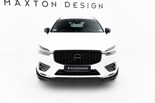 Frontlippe V.1 passend für Volvo XC60 Mk2 R-Design schwarz Hochglanz