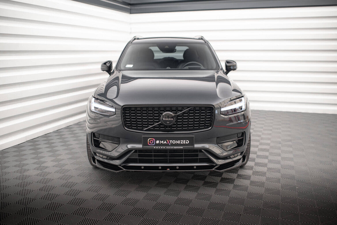 Frontlippe V.1 passend für Volvo XC90 R-Design Mk2 FL schwarz Hochglanz