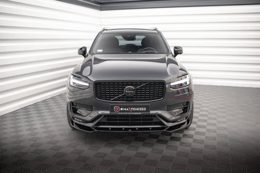 Frontlippe V.1 passend für Volvo XC90 R-Design Mk2 FL schwarz Hochglanz