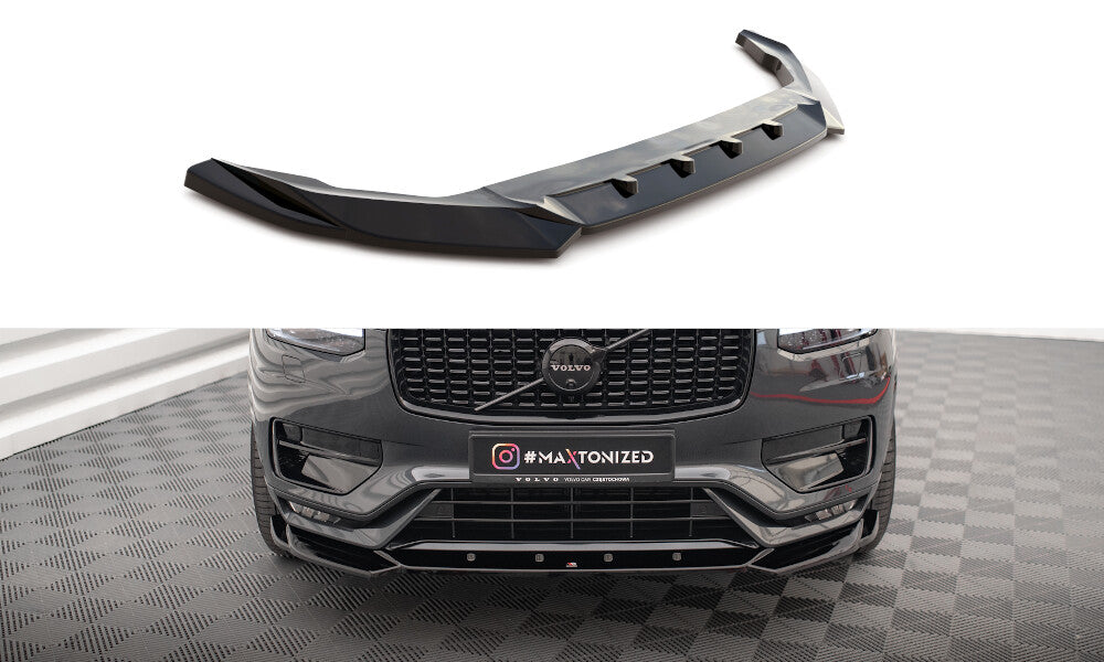 Frontlippe V.1 passend für Volvo XC90 R-Design Mk2 FL schwarz Hochglanz