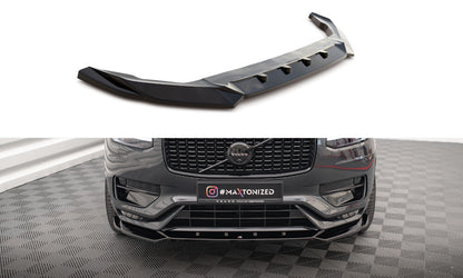 Frontlippe V.1 passend für Volvo XC90 R-Design Mk2 FL schwarz Hochglanz