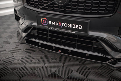 Frontlippe V.1 passend für Volvo XC90 R-Design Mk2 FL schwarz Hochglanz
