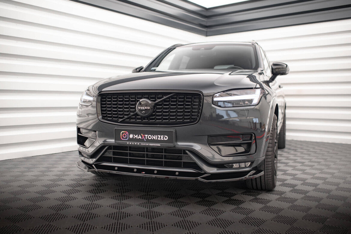 Frontlippe V.1 passend für Volvo XC90 R-Design Mk2 FL schwarz Hochglanz