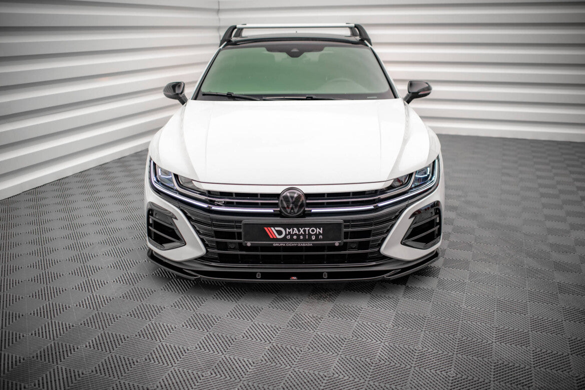 Frontlippe V.1 passend für VW Arteon R Limousine / Shooting Brake Mk1 FL schwarz Hochglanz