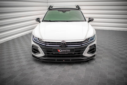 Frontlippe V.1 passend für VW Arteon R Limousine / Shooting Brake Mk1 FL schwarz Hochglanz