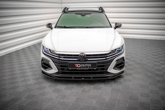 Frontlippe V.1 passend für VW Arteon R Limousine / Shooting Brake Mk1 FL schwarz Hochglanz
