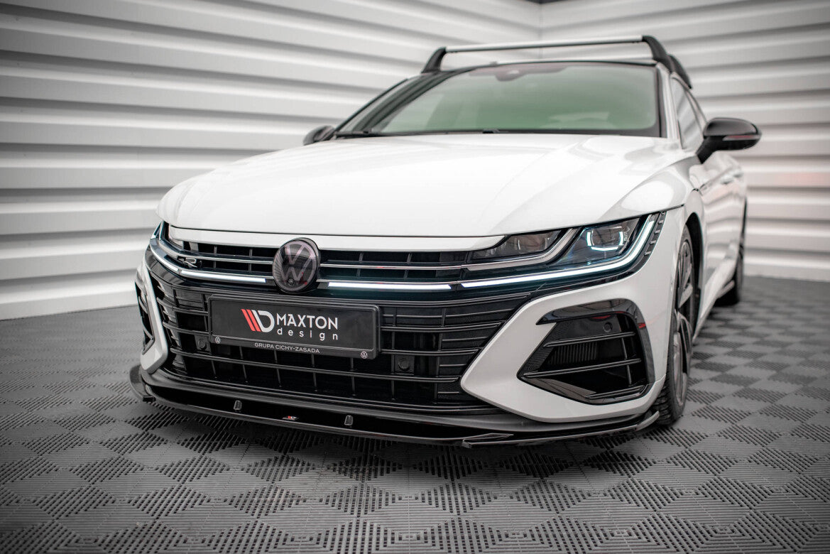Frontlippe V.1 passend für VW Arteon R Limousine / Shooting Brake Mk1 FL schwarz Hochglanz
