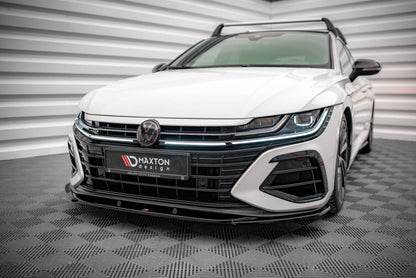 Frontlippe V.1 passend für VW Arteon R Limousine / Shooting Brake Mk1 FL schwarz Hochglanz