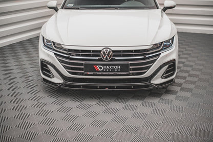 Frontlippe V.1 passend für VW Arteon R-Line Limousine / Shooting Brake Mk1 FL schwarz Hochglanz